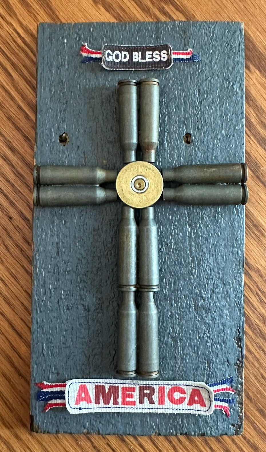 God Bless America Shell Cross