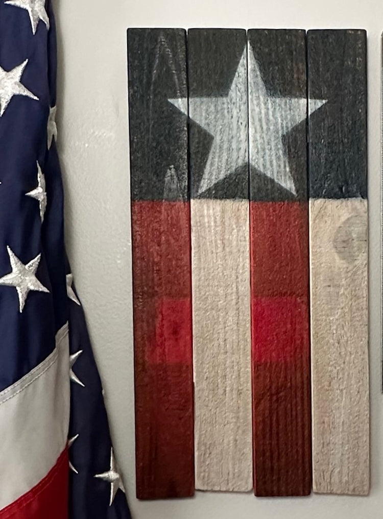 Patriotic Wood Flags