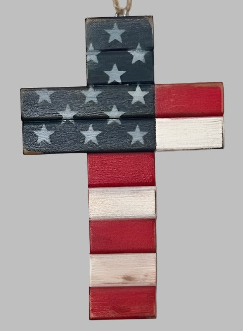 Patriotic lantern/ornament cross