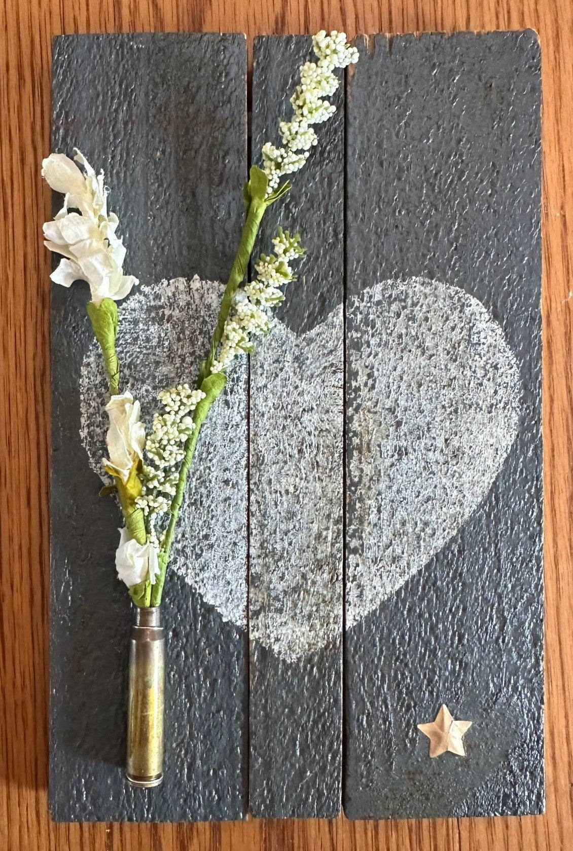 Country heart with flowers